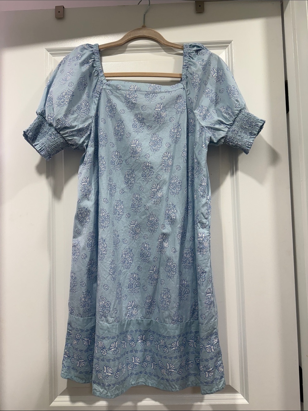 crown & ivy Light Blue Floral Midi Dress